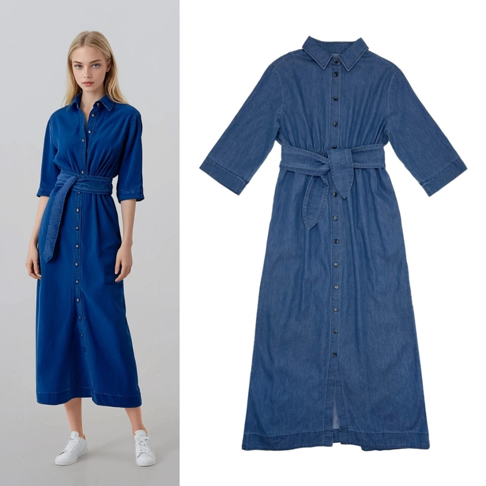 Elle Oh Elle Denim Shirt Dress